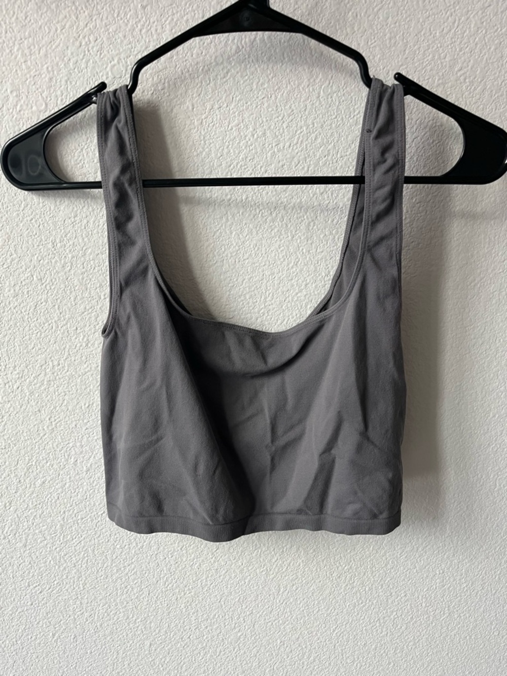 Free People Women’s Grey Scoop Back  Crop Top